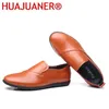 Chaussures décontractées Men Locages en cuir Fashion Fashion Business Office Summer Male Elegance Lofer Man confortable