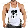 Męskie koszulki Nowe moda mężczyźni Slveless Slim T Shirt Tank Top Kulturystyka kamizelka stylowa męska tank gimnastyczna