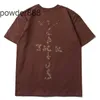 2022 American Street Fashion Letter Round Round Manga curta Juventude jovem casual camiseta versátil para homens e mulheres