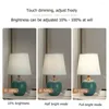 Bordslampor Oulala Touch Dimmer Lamp Modern keramisk skrivbord Ljus dekorativ för hemsovrum