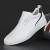 Casual Shoes Men's Leather Korean Trend Comfortable Loafer British Fashion Men High Top Sneakers Moccasins Shoes#21823