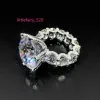 Rings Band Rings Factory Custom Fine Real S925 Silver 9k 10k 14k 18k Solid Gold Halo Ring Moissanite Lab Grown Diamond Wedding Ring for