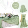 10pcs Wedding Chair Decors Chiffon Sashes Party Banquet Event Baby Shower Valentines Day Decor30X180CM 240407