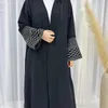 Ethnic Clothing Ramadan Linen Closed Abaya Keffiyeh Palestine Hijab Dress Muslim Abayas For Women Dubai Luxury Turkey Eid Islam Kaftan Robe