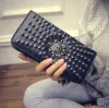 Portafogli xGravity Hot 2022 Punk Women Wallet Female Moone Female Portafoglio Long Wallet Rivets Lady Hot Zipper Borse Card Porta Pulsa H066