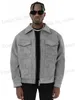Jackets masculinos Vintage High Strt Suede Material Casca de barro com zíper lapela casual casual para homens T240419