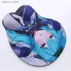 Poussions de souris poignets Rests Genshin Impact Eula Ganyu Rem Fgo Mouse PAD GAMING SEXY SEMP SILICONE Silicone Azur Lane Noshiro Big Butt Guard Y240419