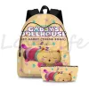 Väskor Gabbys dockhusryggsäck för barnflickor Kindergarten Bagpack Gabby Cats Cartoon Bookbag 2st/Set Children School Bags Mochila
