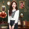 Blusas femininas camisas de chiffon primavera/verão estilo chinês solto mulheres tops tops retchwork roupas de moda ycmyunyan