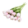 Flores decorativas 5/10 piezas Tulipanes artificiales Bouquet Real touch espuma flor para decoraciones de bodas nupciales decoración del hogar