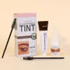 Amplaceurs Kit de teintre de colorant pour coiffes semi-permanentes Kit 2 en 1 Dye rapide étanche Amélioration des sourcils brun noir dur