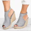 Plus Tamanho 35-43 Plataforma Sandals Wedges Sapatos para mulheres saltos sandalias Mujer Summer Clog feminino zapatos de hombre e12 240418