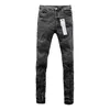 New Men's Jeans Brand Mens High Street Coconut Tree Print Black Stylish Pants Denim Trousers