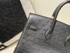 10A Luxury handbag Brand name design all hand-made wax thread sewing ostrich leather women's handbag 25cm cowhide bag