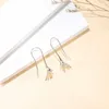 Stud Earrings Fashion Hook Type Flower Shape Silver Plated Women'S Gift