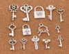 140pcslot Mix Love Key Locket Charm Beads Antique Sirew Penden Diewelry DIY LM47 14Styles5046857