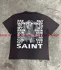 T-shirty męskie luźne pęknięte Jezus Saint Michael T Shirt Men Men T-Shirt T-shirt Tops J240419