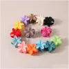 Hair Pins Matte Candy Color 4Cm Flower Hairclip Ponytail Holder Grip Hawaiian Vacation Claws Fashion Accessory 023 Drop Delivery Produ Otq1L