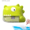 Sable Player Water Fun Cartoon Bubble Bubble Toy Shark Dinosaur Music Bubble Machine Bathtub Soap Maker Automatic Bubble For Children Baby Bath Toys L416