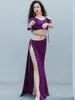 Wear Wear Women Belly Dance Costume French Short Maniche tagliate Shoder Diamond Gonfies Practice Performance Dancewear Drop Deli Ota1a