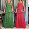 Robes décontractées robe d'été pour femmes couleurs de mode de mode sexy spaghetti STRAP HIGH TAIN