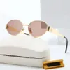 Lunettes de soleil ovales Vintage Womans Tourism Street Photo Metal Full Full Article Promotional Sunglass Man Lunes de prescription de lunettes 77704