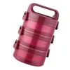 Dinnerware Heated Lunchbox For Adults Container Stainless Steel 2pcs Containers Purple Student