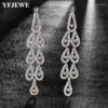 Dangle Earrings YFJEWE Fashion Jewelry Crystal For Woman Multicolor Trendy Long Round E529