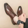 Scarpe eleganti uomini in pelle genuina casual inverno più vellvet man calzature stivali maschi marrone per designer formale oxford