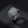 Камни мужские алмазные камни заморожены кольца высокого качества золотого серебряного кольца моды