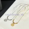 Luxe designer merkbrief hanger roestvrijstalen ketting ketting 18k gouden vergulde trui ketting voor vrouwen bruiloft sieraden accessoires met doos