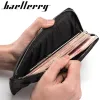 Plånböcker 2022 Fashion äkta läder män plånböcker manliga plånböcker långa kreditkortshållare myntficka blixtlås med hög kvalitet plånbok vintage