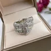 Bröllopsringar Hot Selling 925 Sterling Silver Diamond Snake Bone Double Ring Elastic Ring Classic Fashion Brand Bankett Luxury SMYELRY 240419
