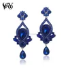 その他のVeyo Classic Lady Long Crystal Drop Earrings Luxury WeddingEarrings for Women Fashion Jewelry 2023New Gift240419