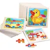 3D Buzzles 11x11cm Kids Wooden Puzzle Cartoon Trailing Tangram Wood Puzzle ألعاب تعليمية بانوراما