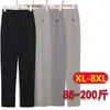 Pantaloni da donna 6xl 7xl 8xl anziani di mezza età primavera estate elastica pantaloni madre di grandi dimensioni