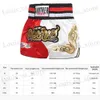 Shorts masculinos muay thai shorts de alta qualidade Taekwondo MMA Bordado decorativo Bordado respirável Durável e elástico Equipamento esportivo T240419