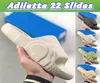 Adilette 22 Slides tofflor Designer Män Slid Sandaler Kvinnor Pool Slipper Magic Lime St Desert Sand Magic Lime Black Grey Flat Pla8527684