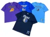 Tryckta T-shirts före och efter basket snabbtorkande sport fritid fitness uppvärmning träning kläder ren bomull t-shirts 240416