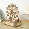 3D Puzzles Ferris Wheel Hands Craft DIY 3D Wooden Puzzle Instrument Assembly Building Model Kit Brain Teaser Puzzles Toy 240419