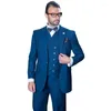 Abiti da uomo 2024 nozze blu navy for uomini slim fit 3 pezzi smoking da sposa personalizzata set di blazer da ballo maschile costume mariage homme