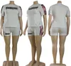 Projektantka mody damskie dresowe dresy T-Shirt Pants 2-częściowy zestaw luksusowy garnitur sportowy QB6204