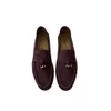 loro piano summer walk Woman Flat Heel dress shoe man loafers Luxury suede dress Designer shoe moccasin slip on Outdoor run shoe famous low top sneaker【code ：L】