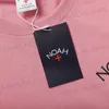 Camisetas masculinas de parte traseira da parte traseira Noah Print 100% algodão camise