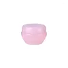 Speicherflaschen rosa Farbe 20g Pilzform Plastik -Creme -Glas Pp Gesichtsgläser mit Schraubenkappe