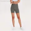 Desginer Alooo Yoga Shorts Woman Pant Top Women Yoag New Sports Womens Double-sided Brushed Nude Running Shorts High Waist Hip Lift Pocket