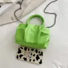 Hobos 2022 Women Crossbody Bag Soft Leahter Green Minimalist Fingle Counter Facs for Women Fashion Plateed High Quality Bag Bag