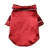 Dog Apparel Soft Fabric Pet Sleepwear Pajamas With Shirt Collar Comfortable Two-legged For Dogs Cats Button Closing