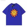 Man t -shirt trok kort hoogwaardige basis T -shirt voor mannen en vrouwen paar T -stukken Smiley Face Printing Fashion Trendy Design Tshirt4rar