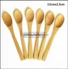 Spoons Flatware 8 Size Small Bamboo Natural EeoFriendly Mini Honey Kitchen Coffee Teaspoon Kids Ice Cream9851314